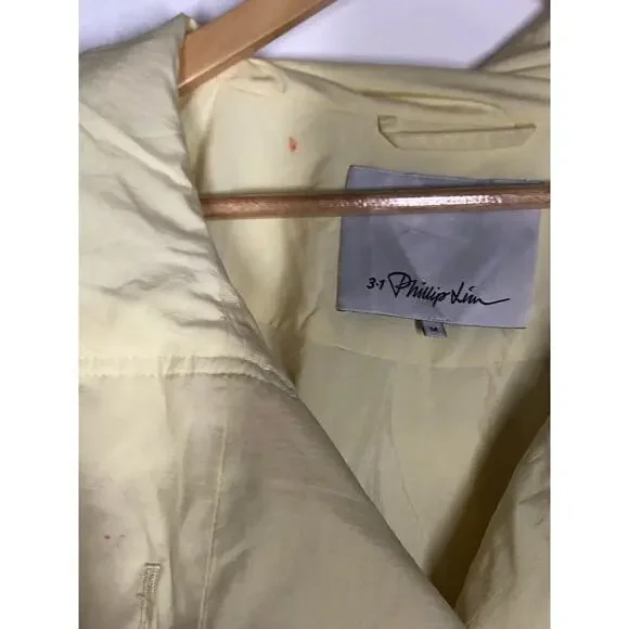 3.1 Phillip Lim Duvet Puffer Jacket Insulated Outdoor Winter Pastel Yellow M - Picture 6 of 11